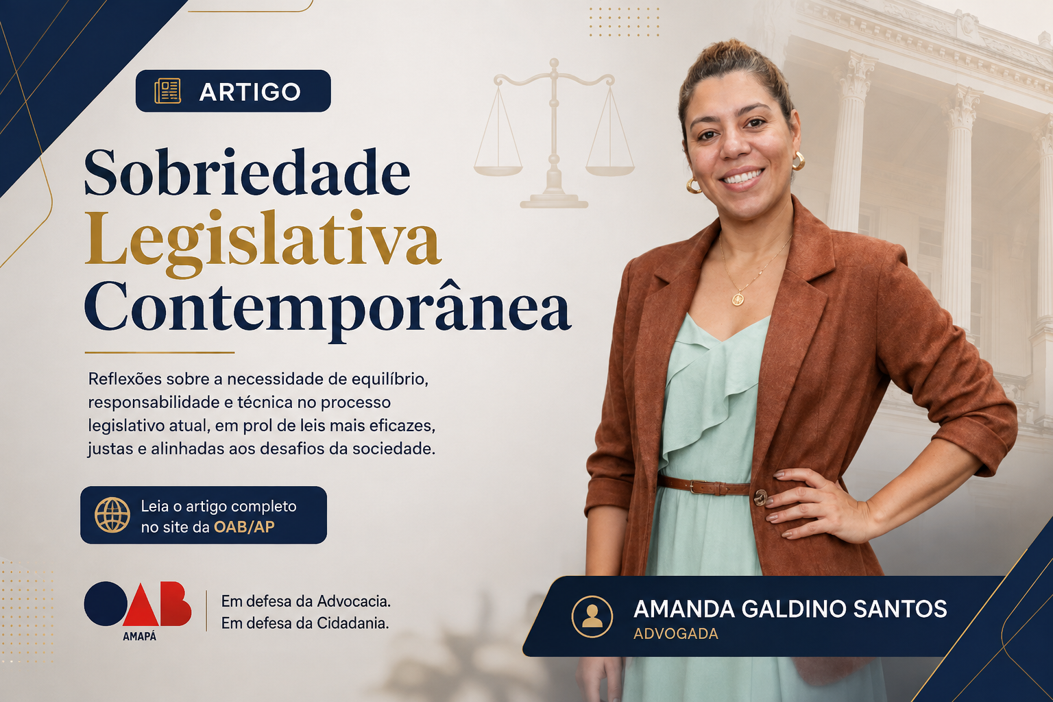 ARTIGO: "Sobriedade Legislativa Contemporânea"